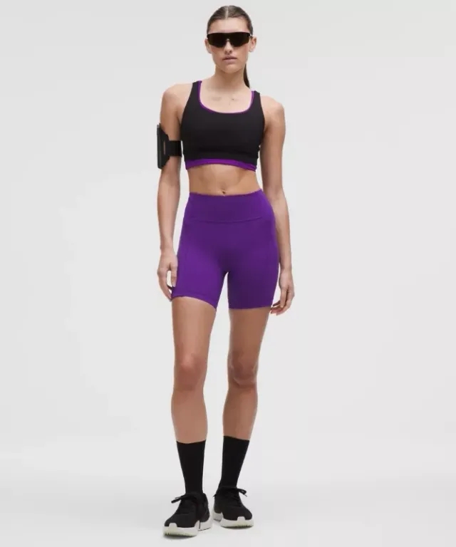 lululemon – Women's Swift Speed High-Rise Shorts – 6" – Color Purple – Size 10
