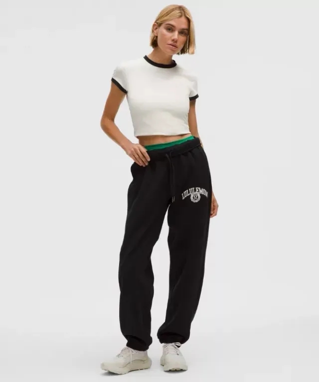 lululemon – Women's Scuba Mid-Rise Oversized Joggers Graphic – Color Black – Size L