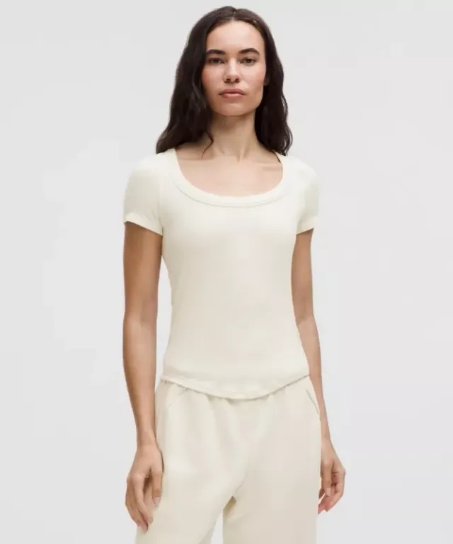 lululemon – Women's Hold Tight Scoop-Neck Short-Sleeve Shirt – Color White – Size 0