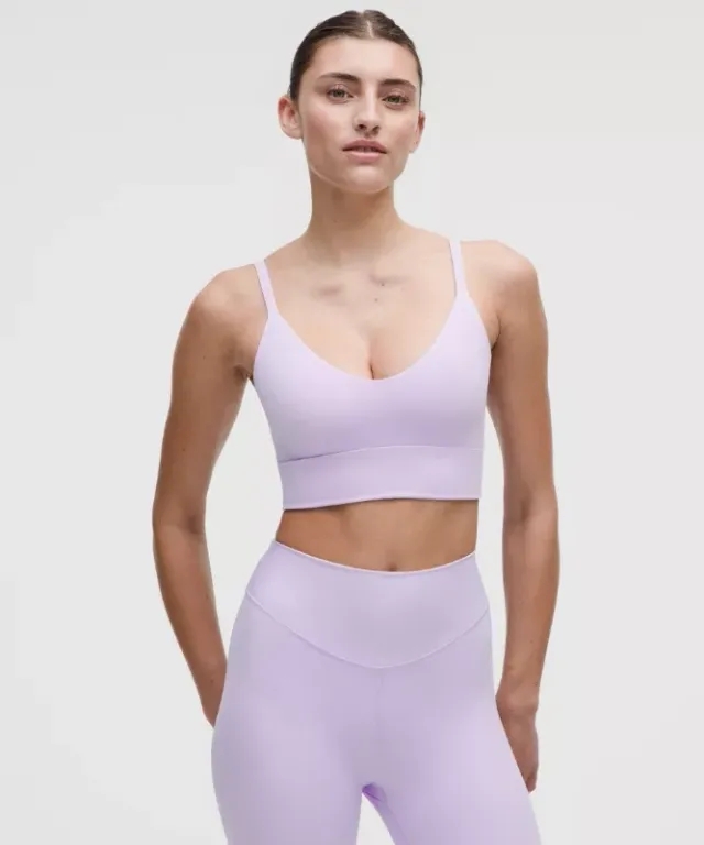 lululemon – Women's Focuser Scoop-Neck Sports Bra Nulu Light Support, C/D Cup – Color Purple – Size L
