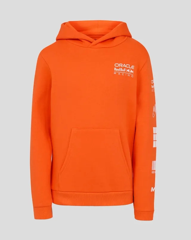 Castore Oracle Red Bull Racing Junior Max Verstappen Puzzle Pullover Hoodie - Exotic Orange