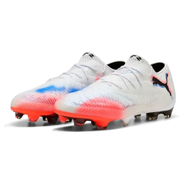 PUMA Future 8 Ultimate FG Low Football Boots Unisex, White/Black/Glowing Red