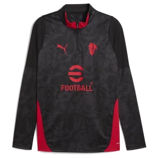 PUMA AC Milan 25/26 Training Quarter-Zip Top Shirt Men, Black/For All Time Red