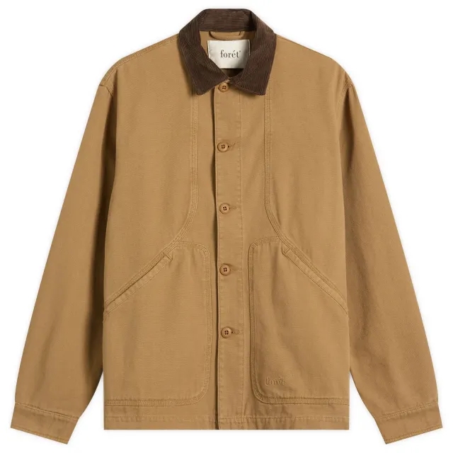 Foret Men's Berry Canvas Jacket Burnt Khaki