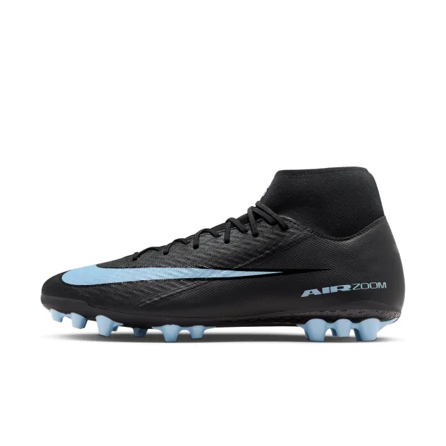 Nike Mercurial Superfly 10 Academy Artificial-Grass High-Top Football Boot - Black - Recycled Content Minimum