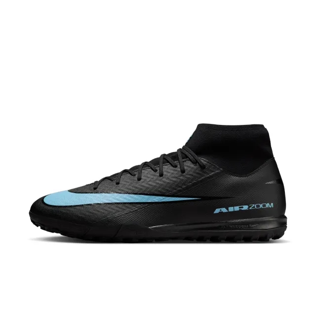 Nike Mercurial Superfly 10 Academy Turf High-Top Football Shoes - Black - Recycled Content Minimum