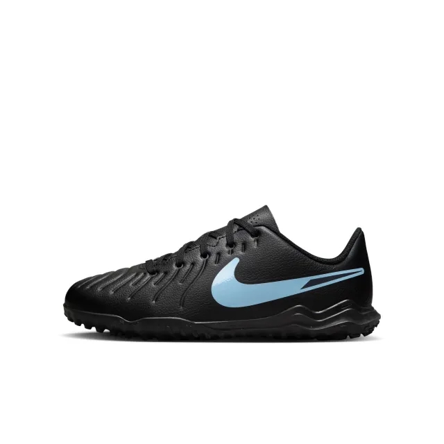 Nike Jr. Tiempo Legend 10 Club Younger/Older Kids' Turf Low-Top Football Shoes - Black - Recycled Content Minimum