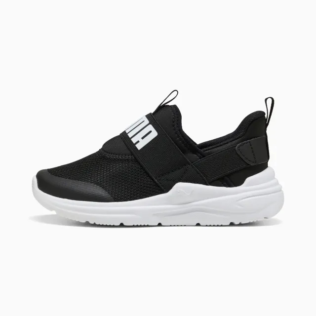 PUMA Soft Wired 2 SlipPUMATech Sneakers Kids, Black/White, size 1
