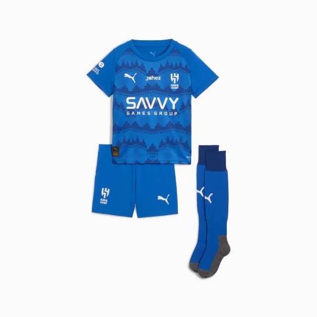 PUMA Al-Hilal Sfc 25/26 Home Minikit Kids, Blue Intense/Blazing Blue, size 3-4 Youth