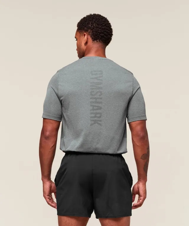  Lightweight Seamless T-Shirt - Light Grey/Smokey Grey