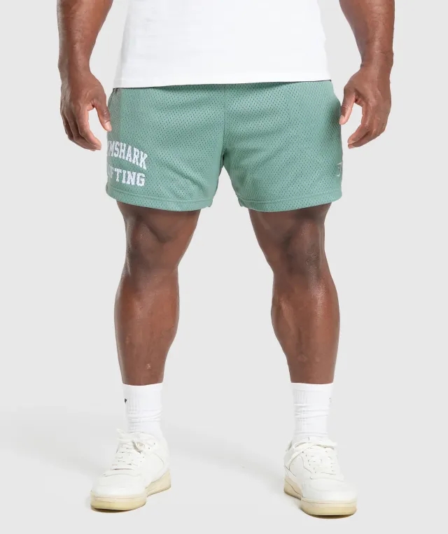  Lifting Mesh 5" Shorts - Celeste Blue