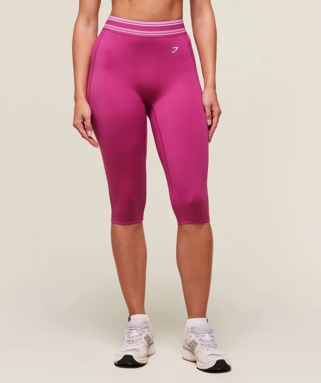  Retro Capri Leggings - Winning Pink