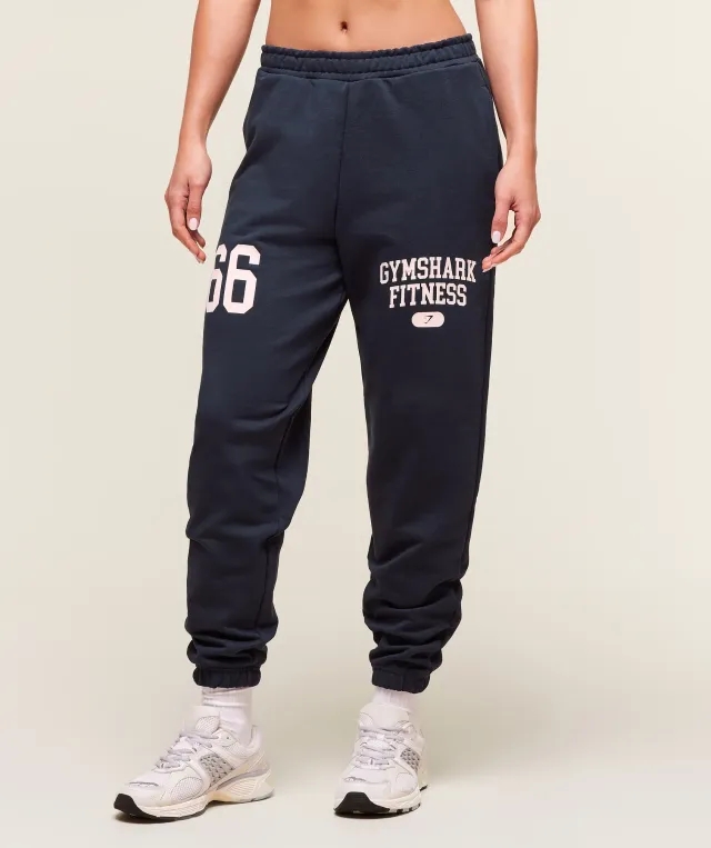  Varsity Graphic Oversized Joggers - Heavy Blue
