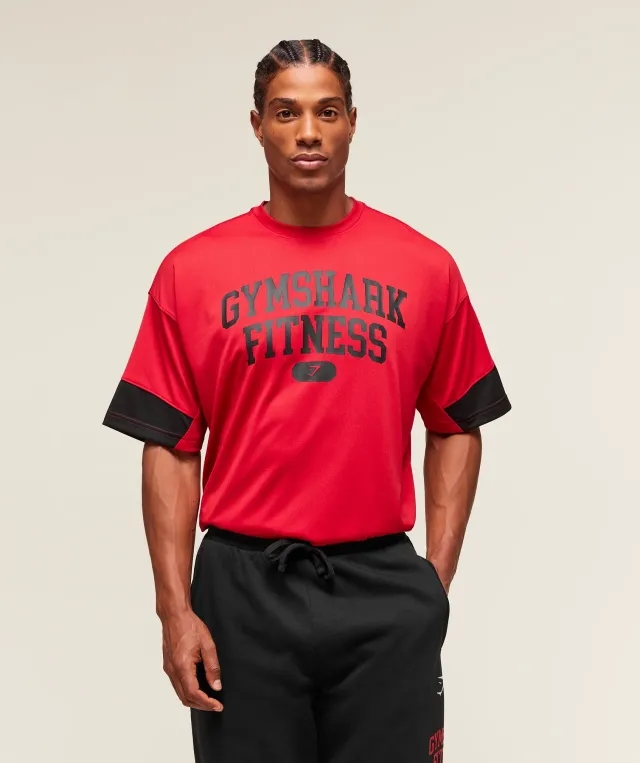  Varsity Oversized T-Shirt - Conditioning Red