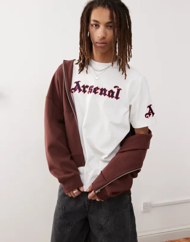 Adidas Football Arsenal Graphic T-Shirt In White