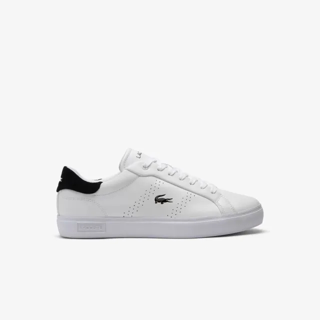 Lacoste Men's Powercourt 2.0 Leather Sneakers - White & Black