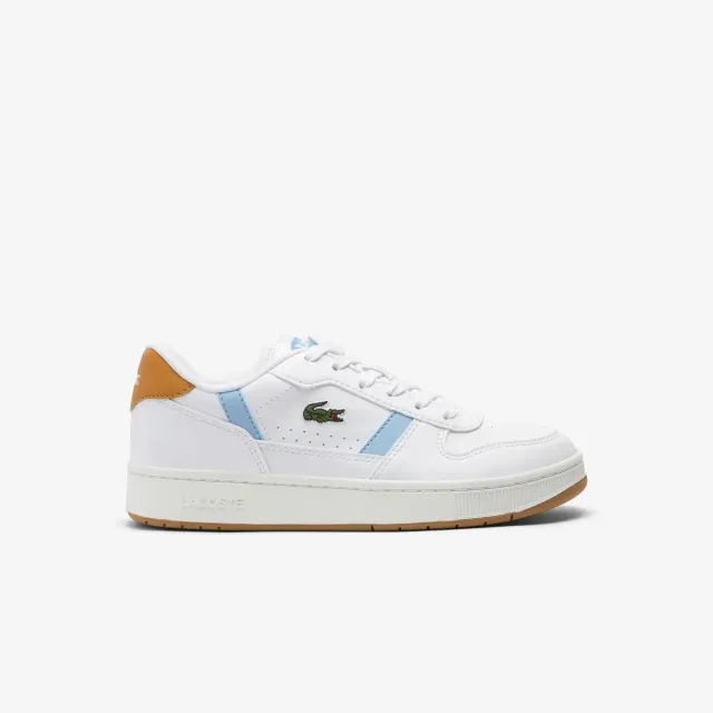 Lacoste Junior's T-Clip Set Sneakers - White & Light Blue