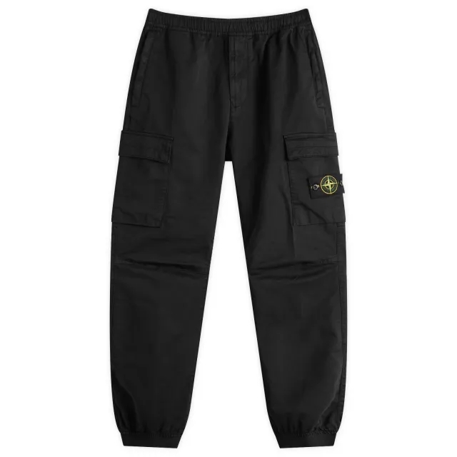 Stone Island Men's Sateen Cargo Jogger Pants Black