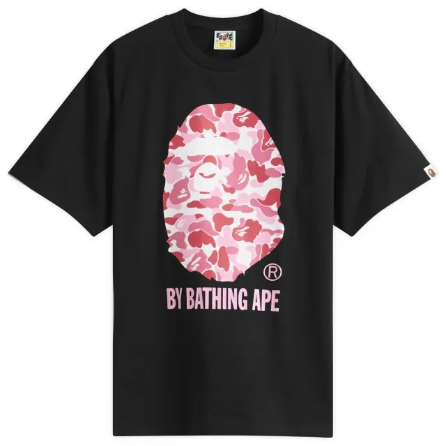 A Bathing Ape Men's Abc Camo By Bathing Ape Tee Black X Pink