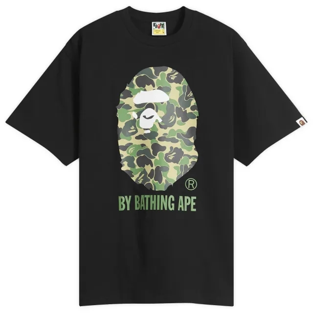A Bathing Ape Men's Abc Camo By Bathing Ape Tee Black X Green