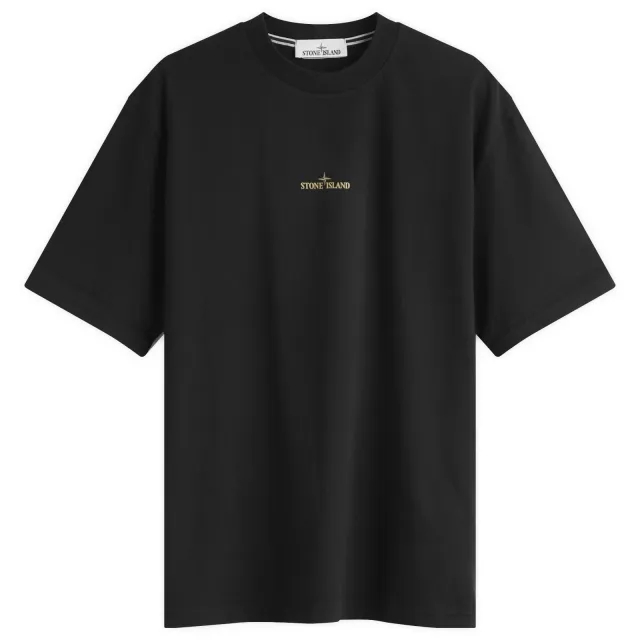 Stone Island Men's Bleeding Numbers Compass Print T-Shirt Black