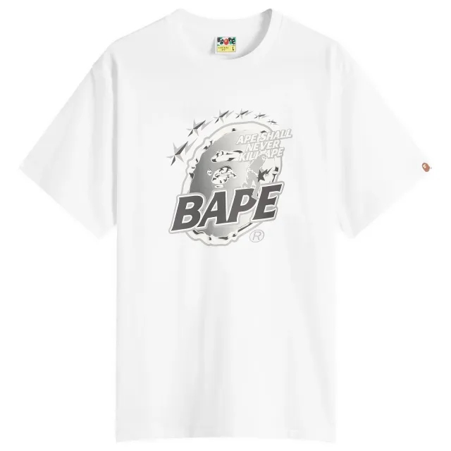A Bathing Ape Men's Metal Ape Head T-Shirt White