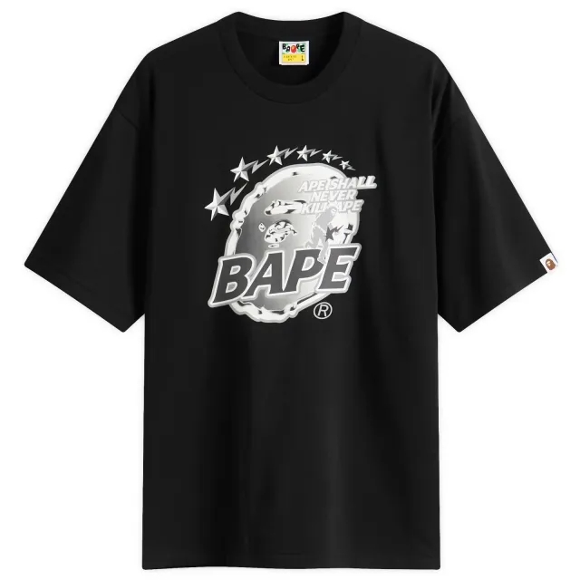 A Bathing Ape Men's Metal Ape Head T-Shirt Black