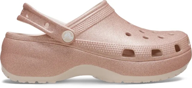 Crocs | Women | Classic Platform Glitter | Clogs | Quartz | 3