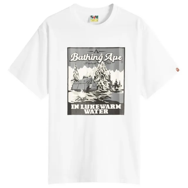 A Bathing Ape Men's Base Camp T-Shirt White