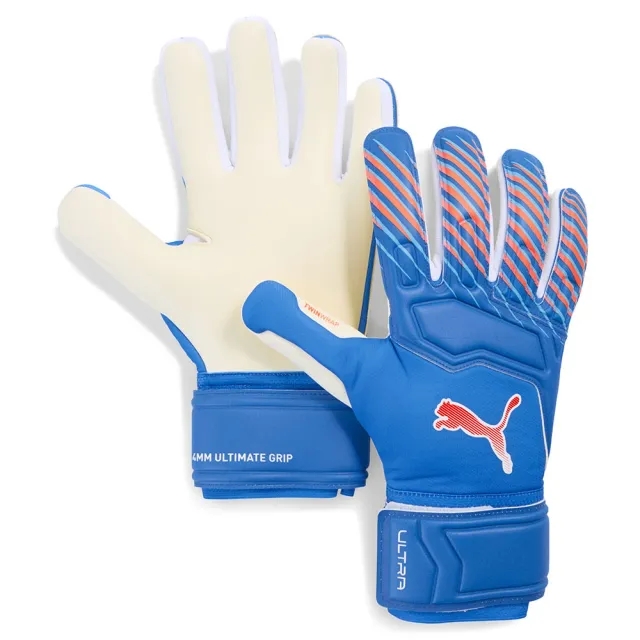 PUMA Ultra Pro Goalkeeper Gloves, Ultra Blue/Glowing Red, size 10