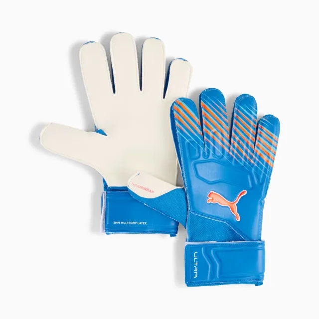 PUMA Ultra Play Goalkeeper Gloves Youth, Ultra Blue/Glowing Red, size 10