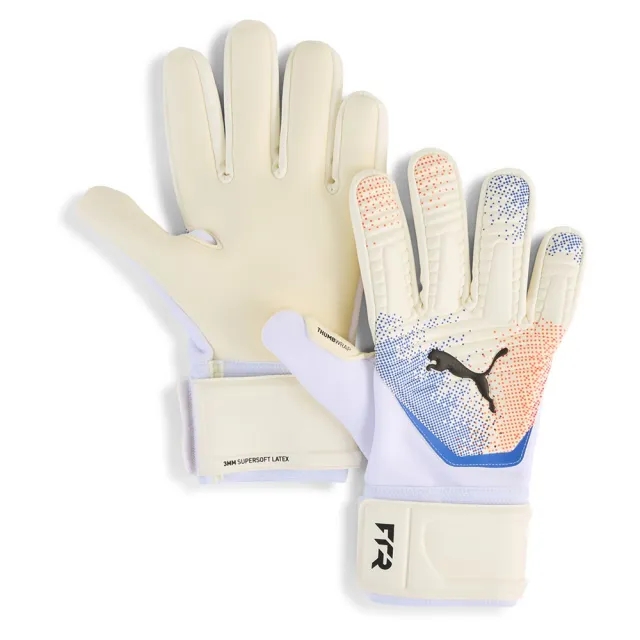 PUMA Future Match Nc Football Goalkeeper Gloves, White/Glowing Red/Ultra Blue, size 10