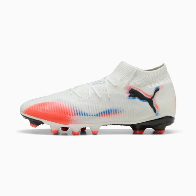 PUMA Future 8 Pro FG/AG Football Boots Unisex, White/Black/Glowing Red, size 10