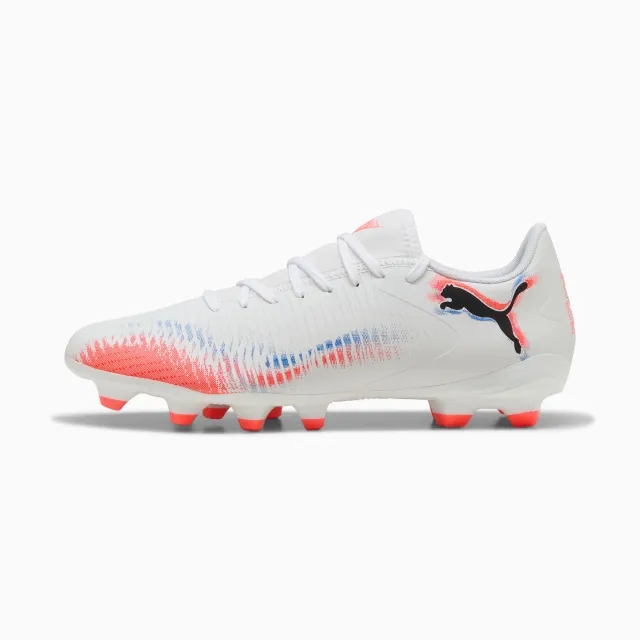 PUMA Future 8 Play FG/AG Football Boots Unisex, White/Black/Glowing Red, size 10
