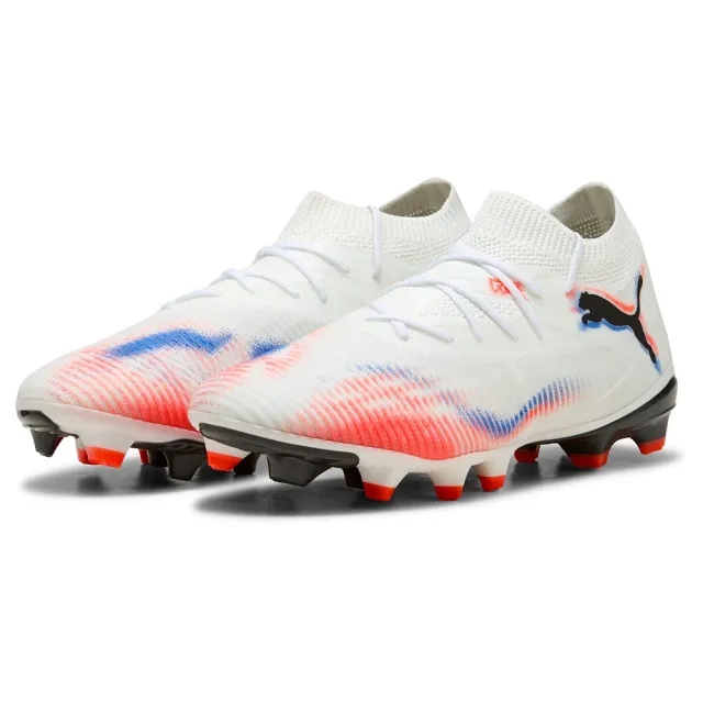 PUMA Future 8 Match FG/AG Football Boots Women, White/Black/Glowing Red, size 3