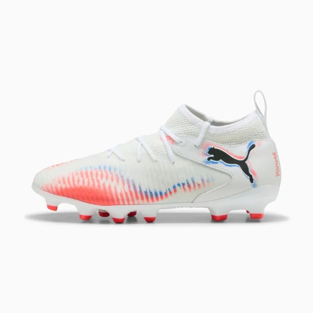 PUMA Future 8 Match FG/AG Football Boots Youth, White/Black/Glowing Red, size 1