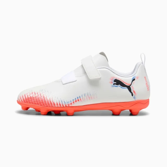 PUMA Future 8 Play FG/AG Football Boots Kids, White/Black/Glowing Red, size 1