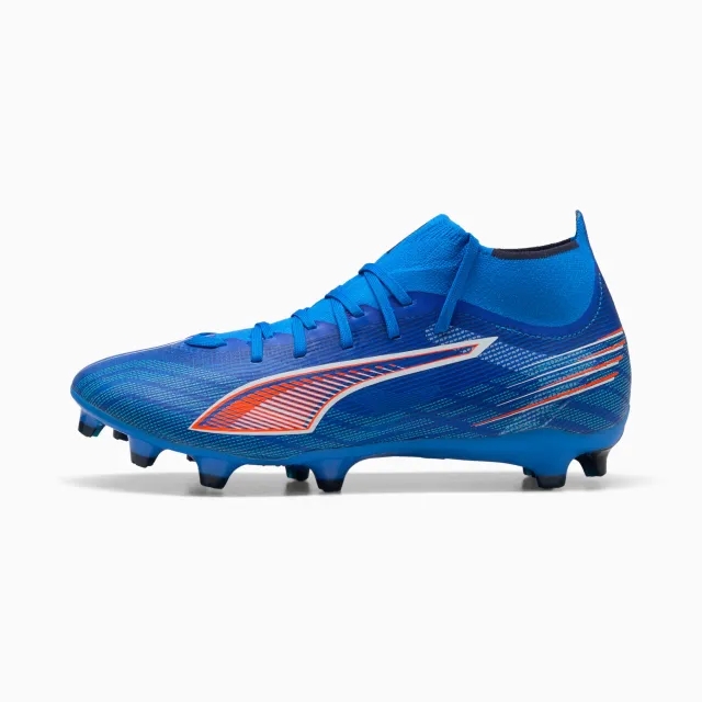 PUMA Ultra 6 Match+ FG/AG Football Boots Women, Ultra Blue/White/Glowing Red, size 3