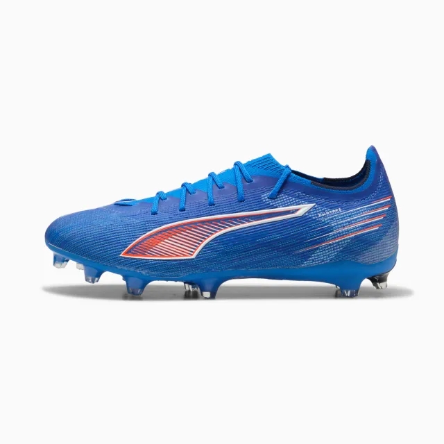 PUMA Ultra 6 Pro FG/AG Football Boots Unisex, Ultra Blue/White/Glowing Red, size 10