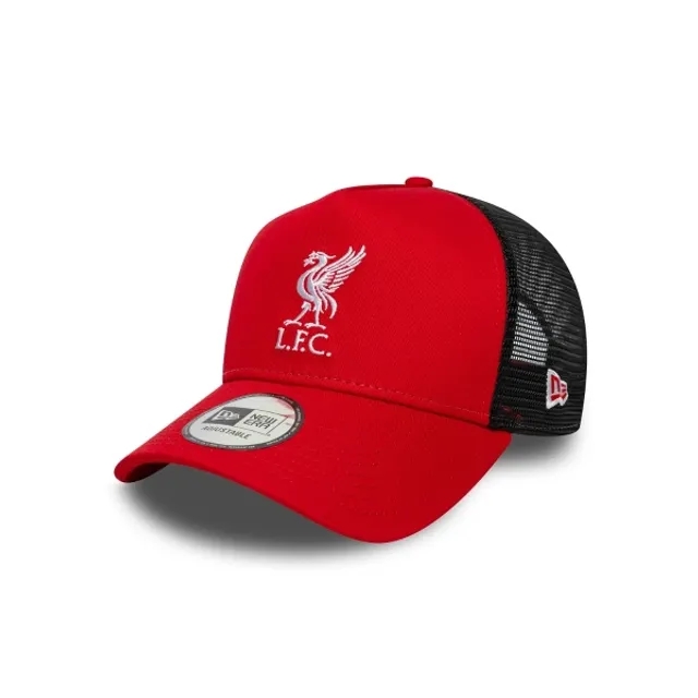 LFC New Era CORE TRUCKER Liverbird Cap Red & Black