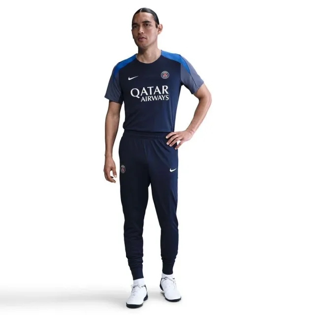 Paris Saint Germain Training T-Shirt Dri-Fit Strike - Midnight Navy/Diffused Blue/White - ['Blue']