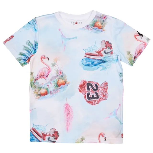 Jordan Flamingo Aop Unisex T-Shirts - White