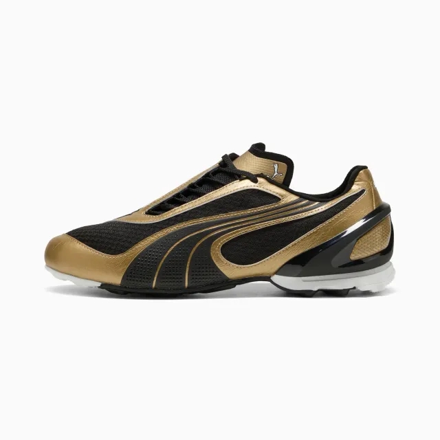 PUMA V-S1 Metallic Sneakers Unisex, Gold/Black, size 10