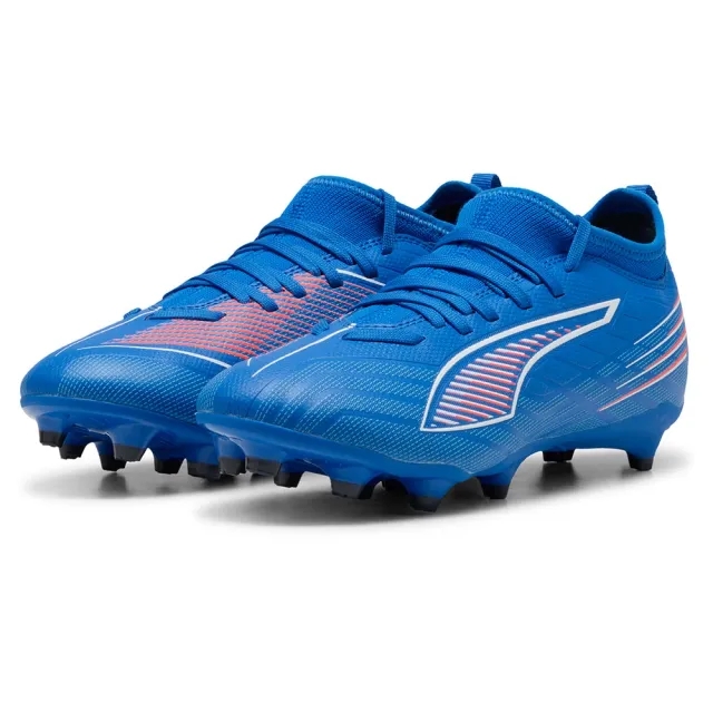PUMA Ultra 6 Match FG/AG Football Boots Youth, Ultra Blue/White/Glowing Red, size 1
