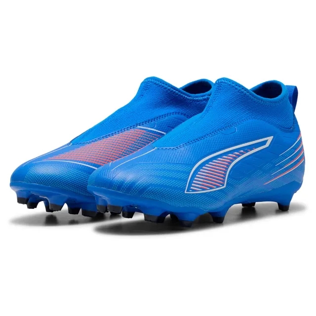 PUMA Ultra 6 Match+ FG/AG Laceless Football Boots Youth, Ultra Blue/White/Glowing Red, size 1