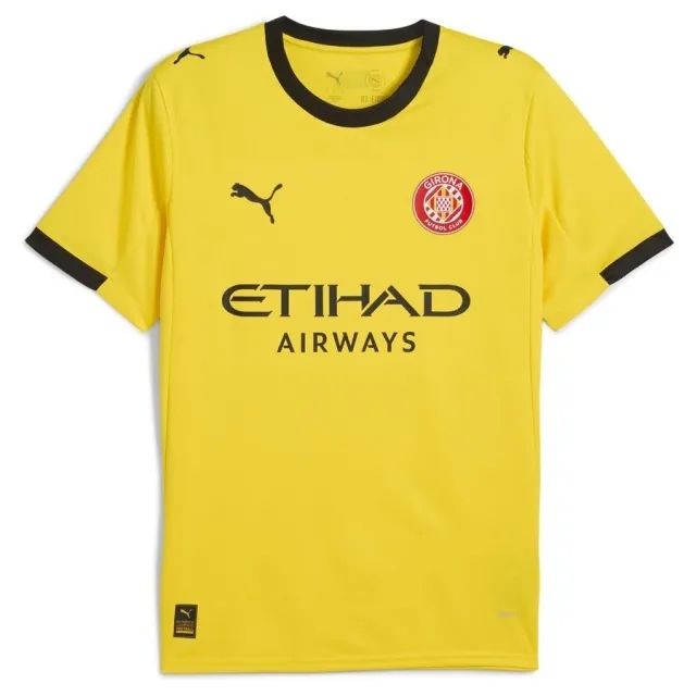 PUMA Girona FC 25/26 Away Jersey Men, Faster Yellow/Red