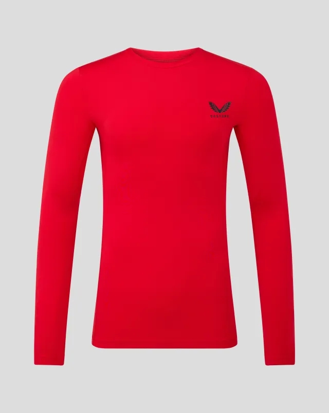Castore Mens Baselayer Long Sleeve Top - True Red