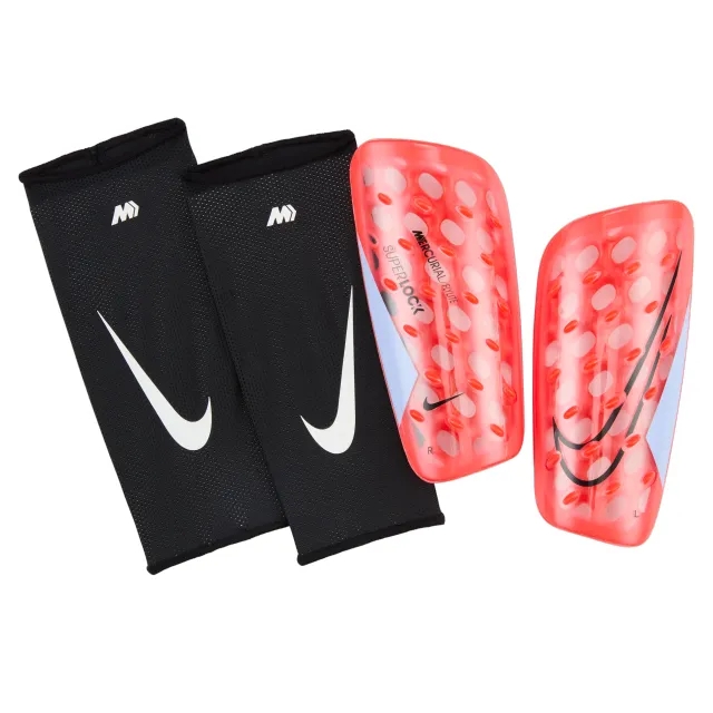 Nike Mercurial Flylite SuperLock Football Shinguards - Red