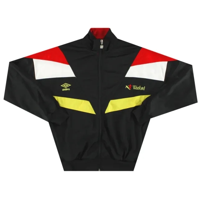 1989-91 Watford Umbro Track Jacket S - Watford / Very good / Small