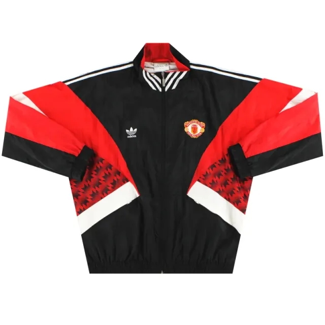1990-92 Manchester United adidas Track Jacket *Mint* L - Manchester United / Mint / Large